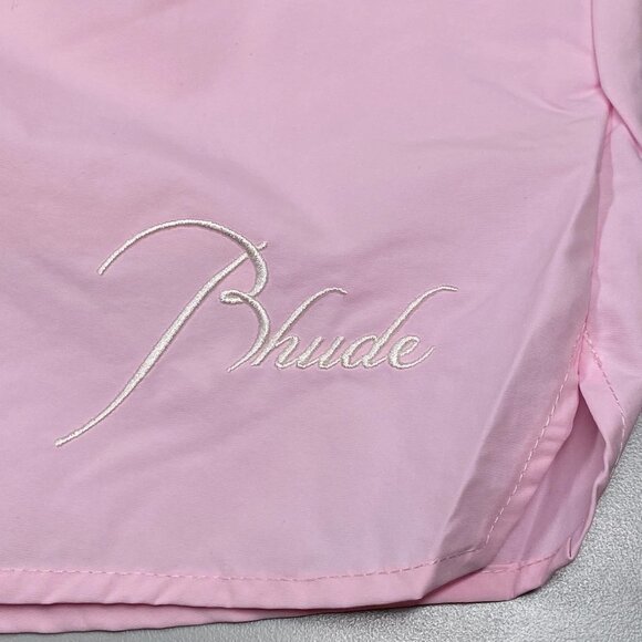 Rhude Men’s Embroidered Logo Swim Shorts Size L Dust Pink - Picture 7 of 8